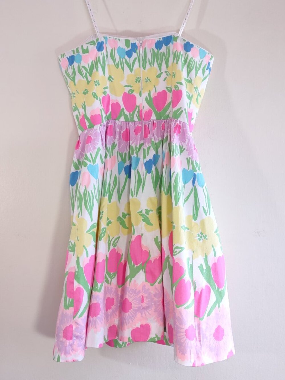 🌷 Lilly Pulitzer Payton Strapless Floral Dress Colorful Tulips Size 2 - Picture 9 of 14